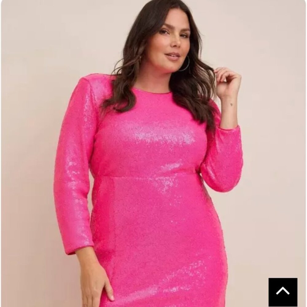 Torrid At The Knee Sequin Strong Shoulder Dress